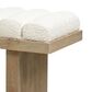 Jennifer Taylor Home Bella Accent Bench with Ivory White Upholstered in Natural, , large