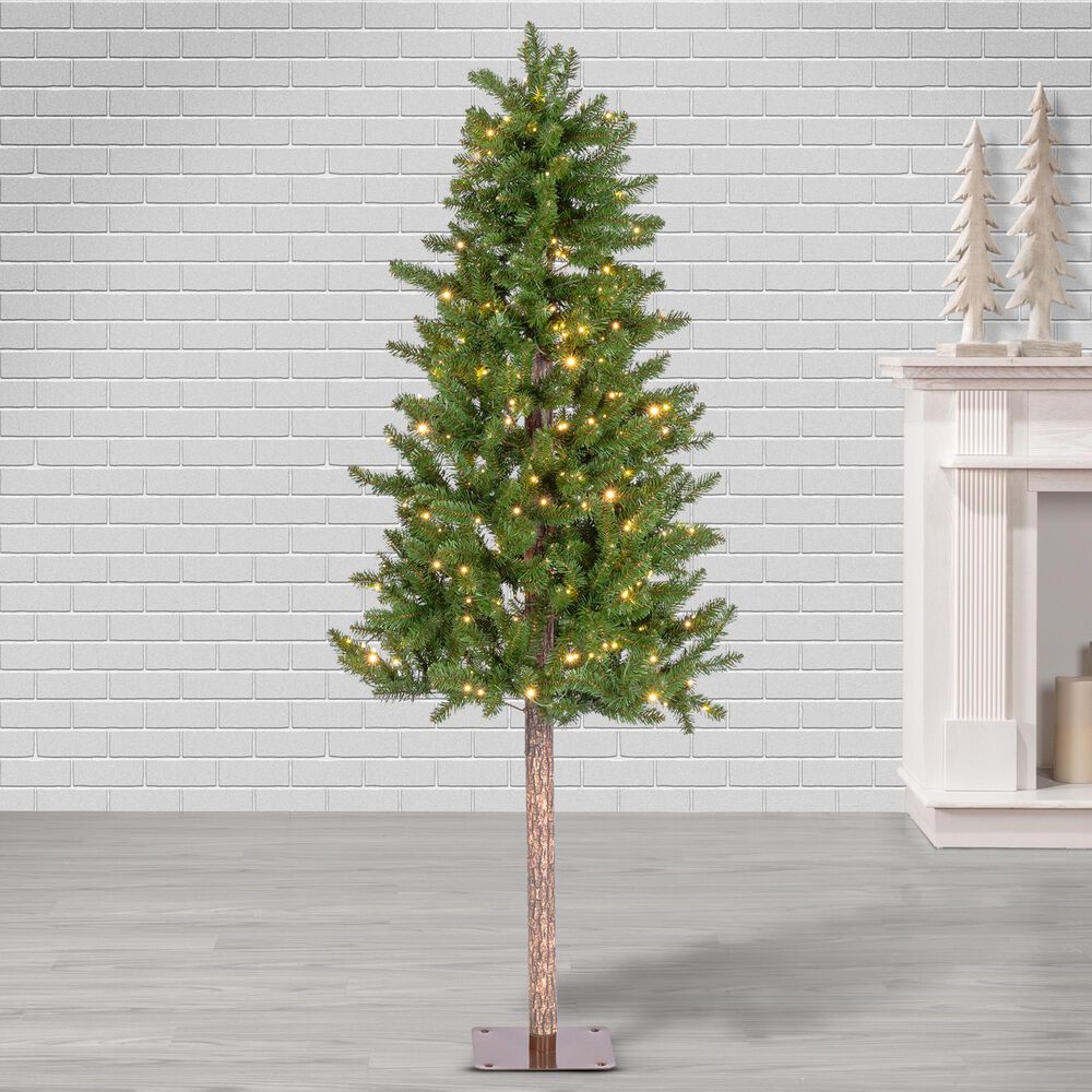 The Gerson Company 6&#39; Alpine Pre-Lit Artificial Christmas Tree in Green, , large