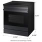 Samsung Bespoke Bespoke 6.3 Cu. Ft. Smart Slide-In Induction Electric Range with Ambient Edge Lighting in Matte Black Steel, , large