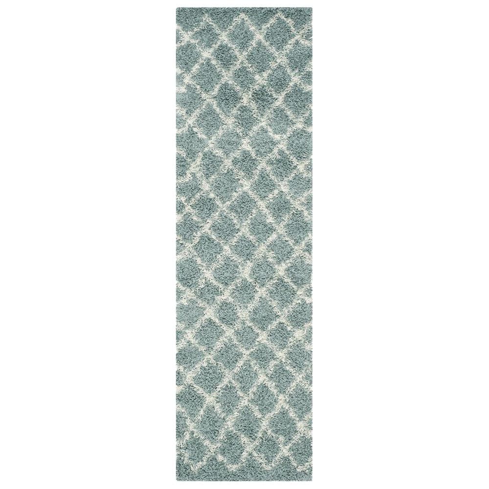 Safavieh Dallas Shag SGD258C-212 2&#39;3&quot; x 12&#39; Seafoam/Ivory Runner, , large