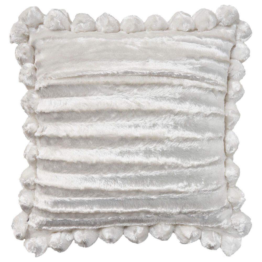 Nourison Sofia 20&quot; x 20&quot; Square Throw Pillow in White, , large