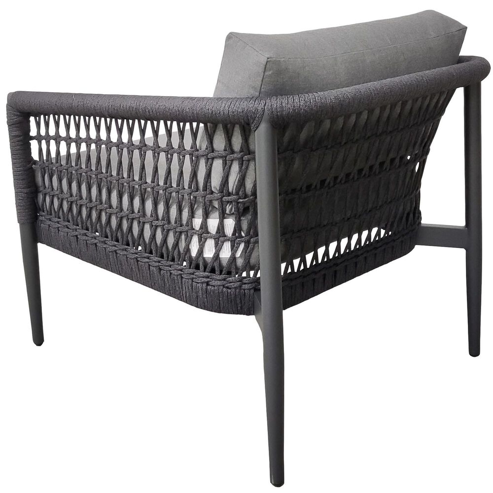 Lloyd Flanders Messina 3-Piece Patio Conversation Set in Matte Charcoal and Cast Slate, , large