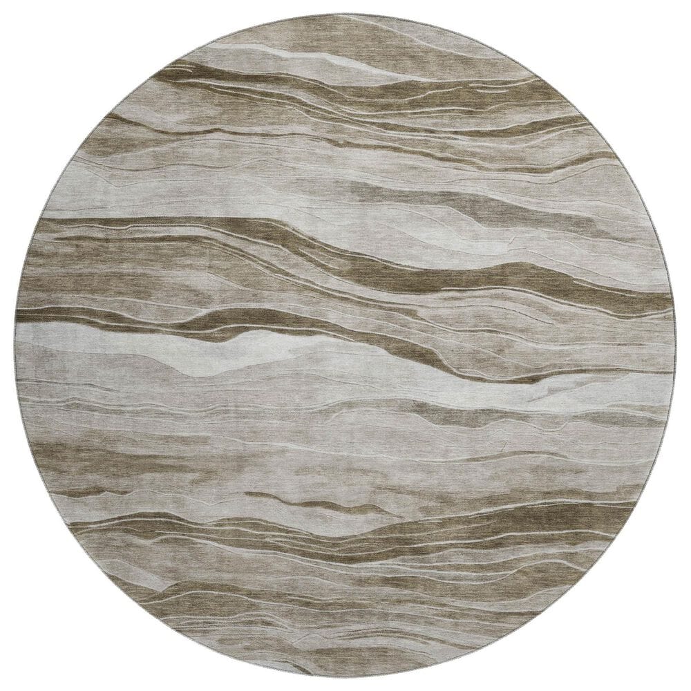 Dalyn Rug Company Pacifica PA6 8" Round Brown Area Rug, , large