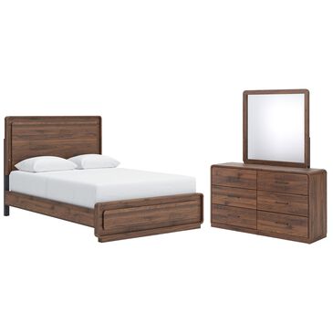 Ashley Fortlorn 3-Piece Queen Bedroom Set in Walnut Brown with LED Light, , large