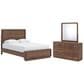 Ashley Fortlorn 3-Piece Queen Bedroom Set in Walnut Brown with LED Light, , large