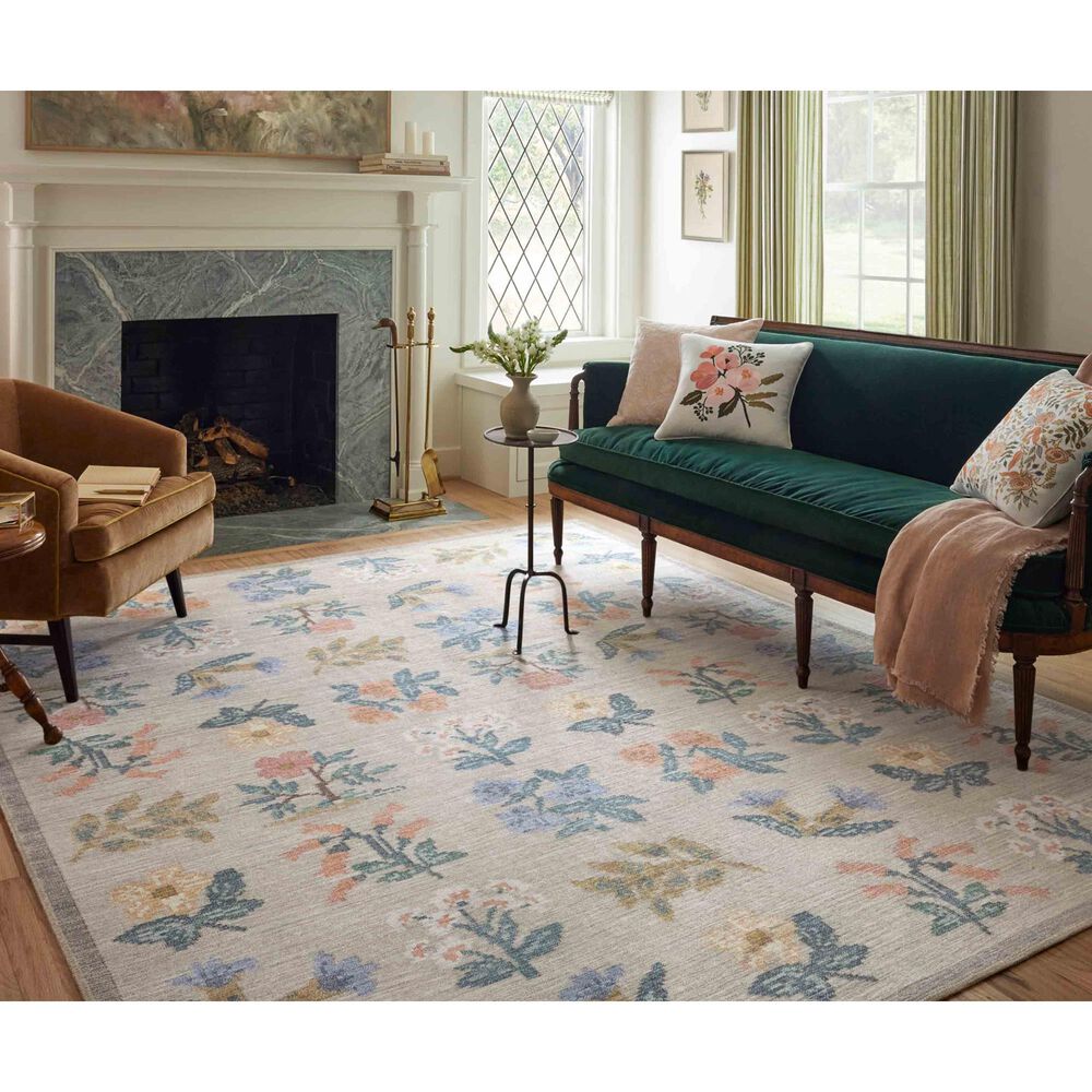 Rifle Paper Co Rosa Hawthorne 7&#39;6&quot; x 9&#39;6&quot; Cream Area Rug, , large