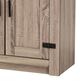 Baxton Studio Bruce 2-Door Shoe Storage Cabinet in Oak Brown, , large