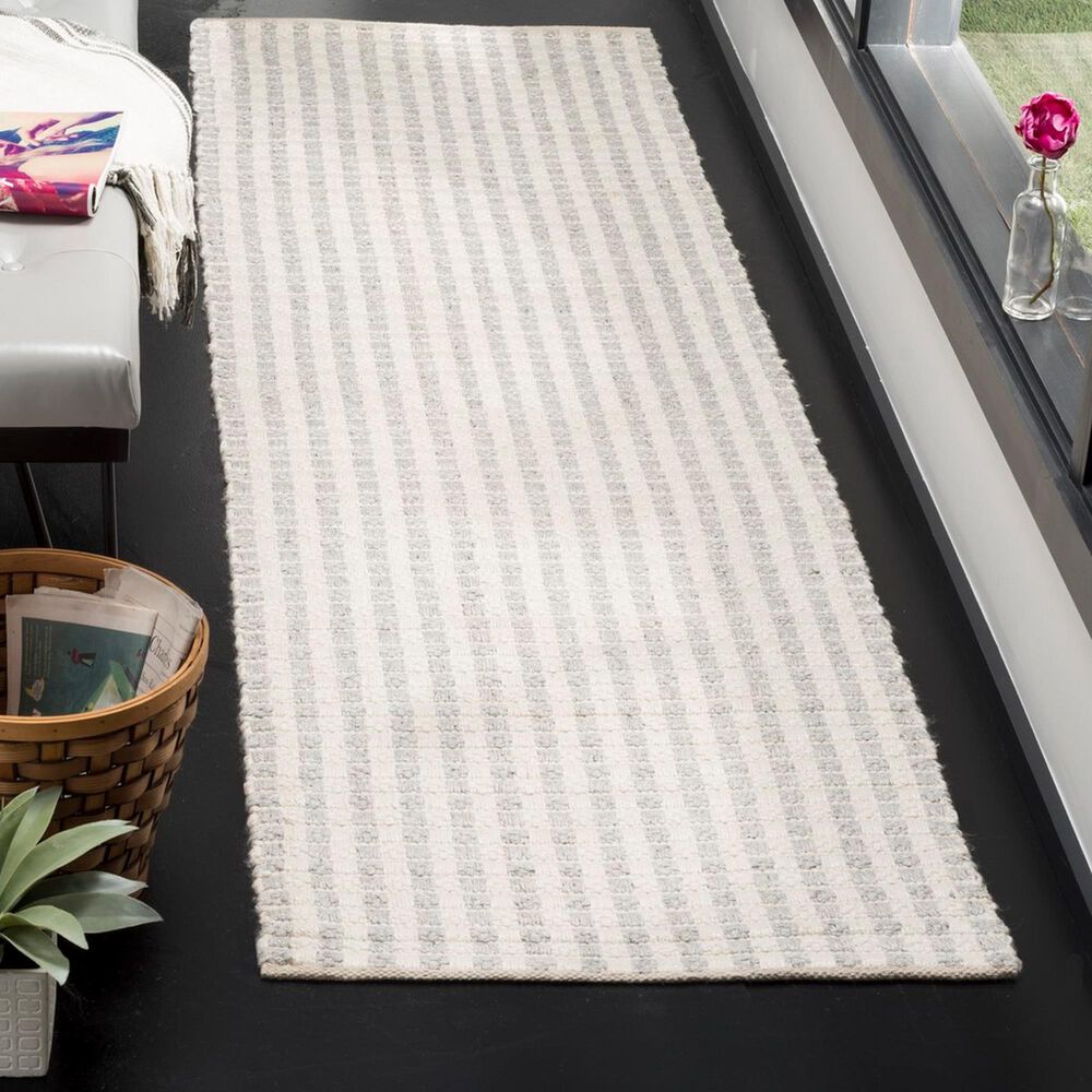 Safavieh Natura NAT402A 2&#39;3&quot; x 8&#39; Grey and Ivory Runner, , large