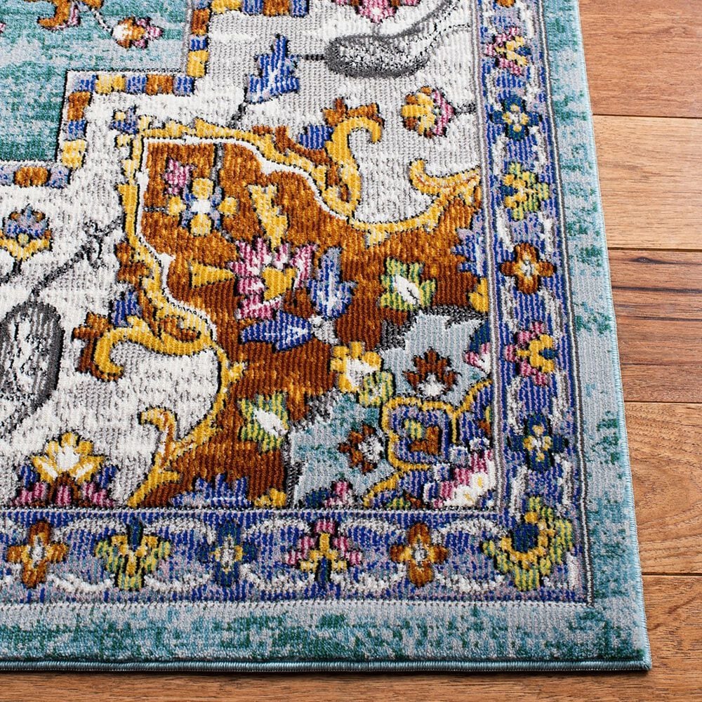 Safavieh Aria 8' x 10' Turquoise and Ivory Area Rug, , large