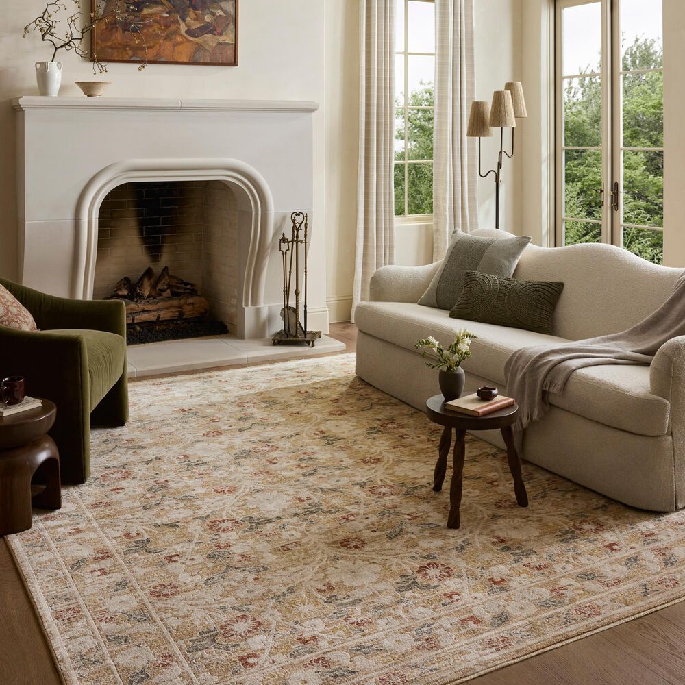 Loloi Clarisse Sand and Multicolor 9&#39;6&quot; x 13&#39; Area Rug, , large