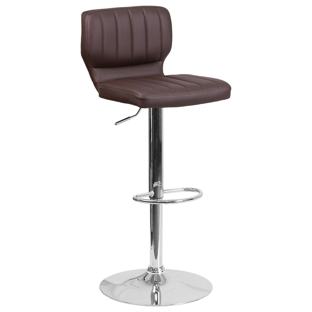 Flash Furniture Adjustable Barstool in Brown, , large