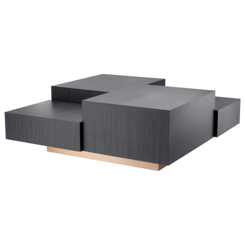 Eichholtz Nerone Coffee Table in Charcoal Grey and Brushed Brass, , large
