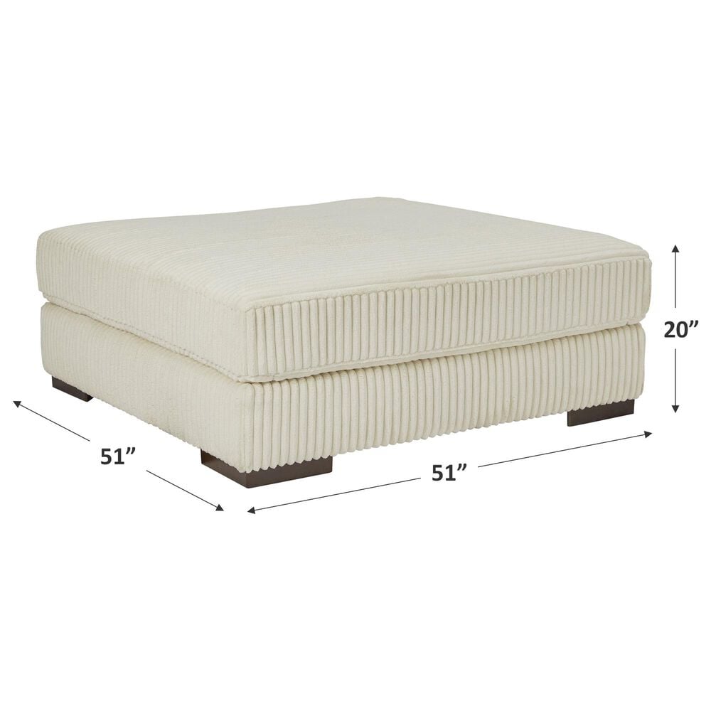 Ashley Lindyn Oversized Accent Ottoman in Ivory, , large