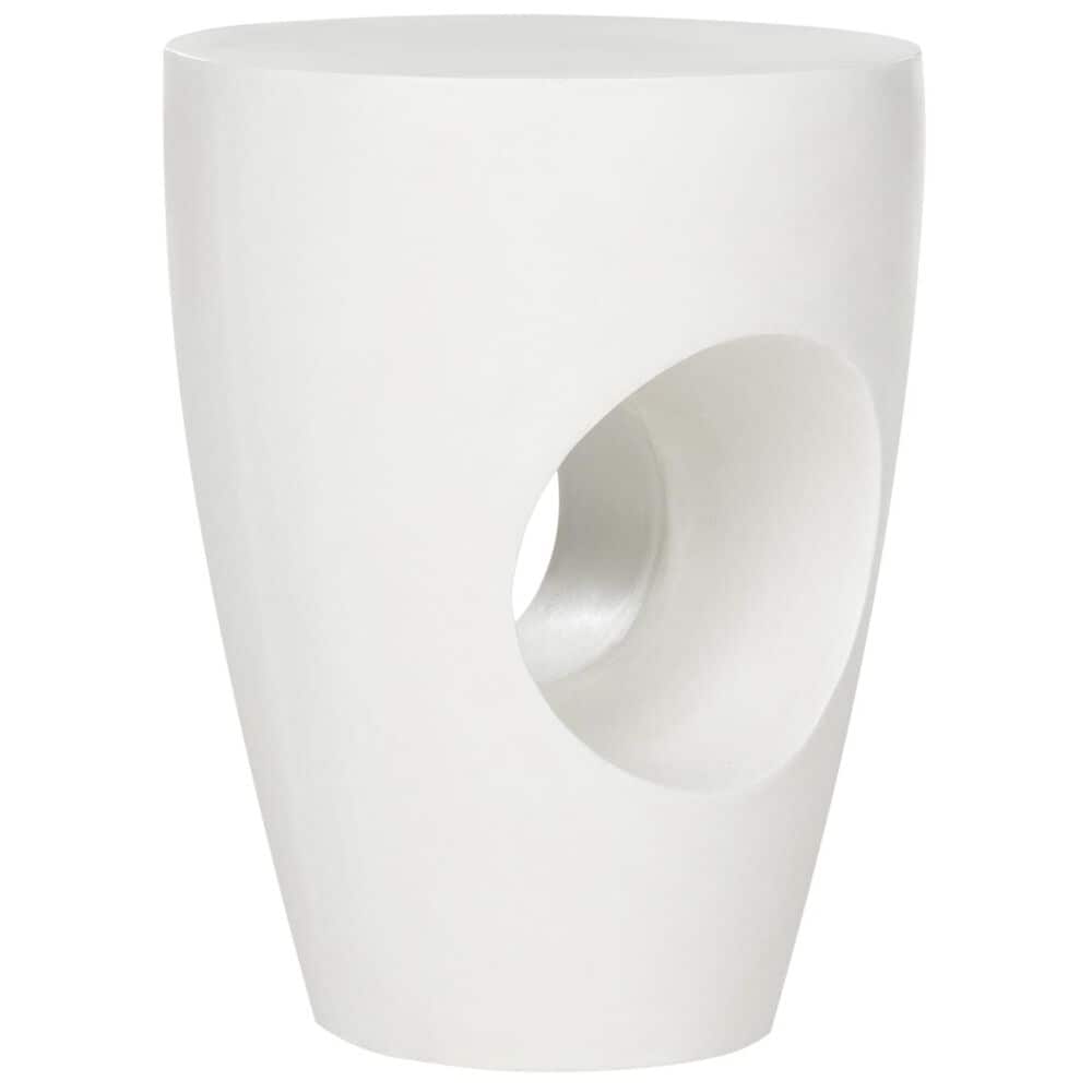 Safavieh Aishi Concrete Accent Table in Ivory, , large