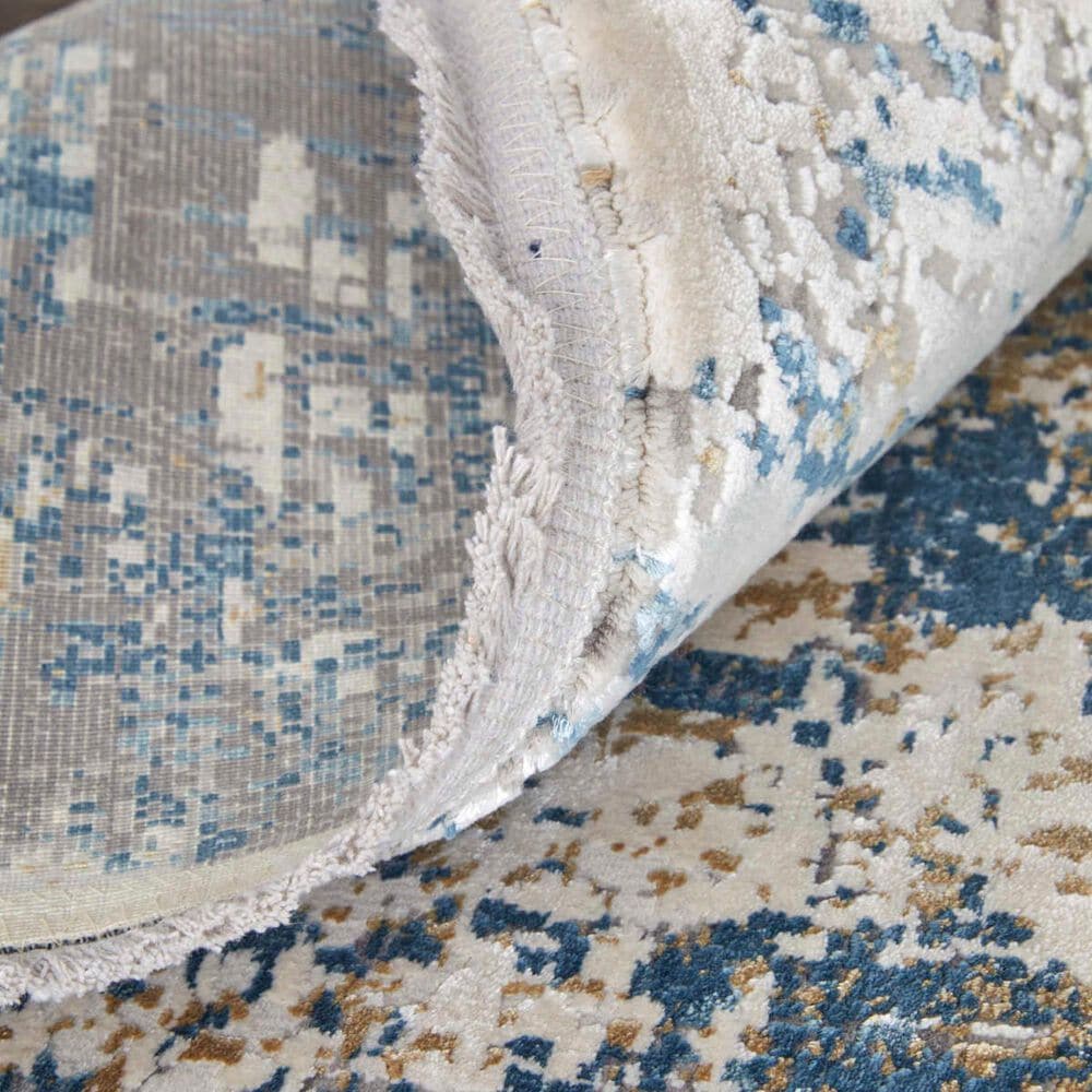 Feizy Cadiz Blue and Ivory 7&#39;9&quot; x 11&#39; Area Rug, , large