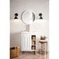 James Martin Vanities Alicante 24" Single Bathroom Vanity in Glossy White and Brushed Nickel with 5 cm White Glossy Resin Top and Rectangular Sink, , large