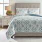Signature Design by Ashley Adason 3-Piece Queen Comforter Set in Blue and White, , large