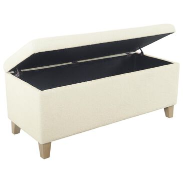 Kinfine HomePop Storage Bench in Cream/Natural, , large