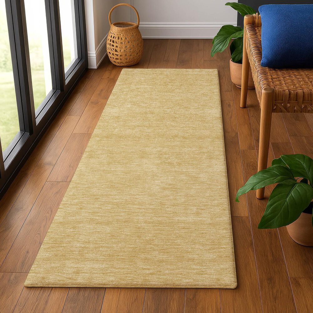 Dalyn Rug Company Soft Essentials Solid Gold 2'3" x 7'6" Runner, , large