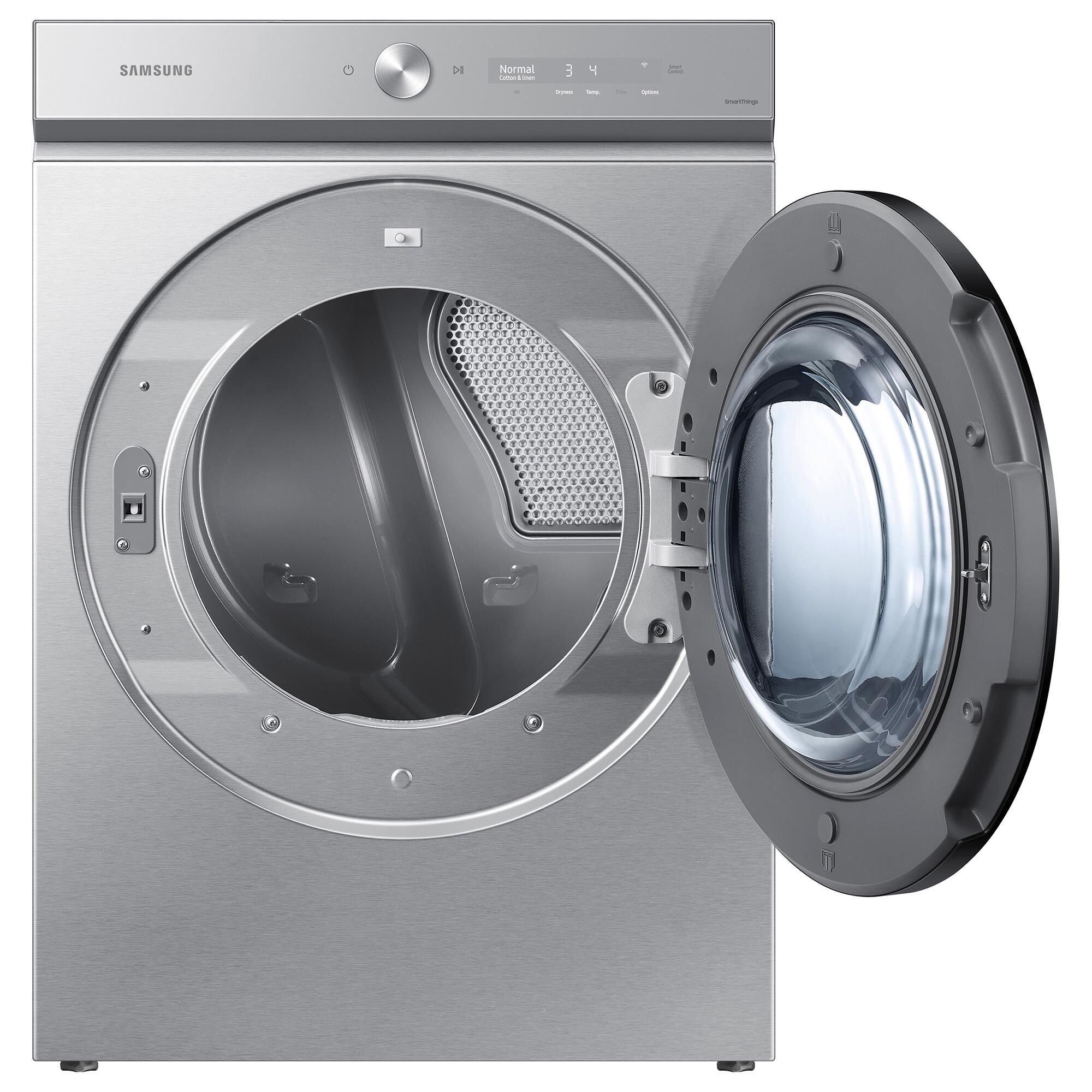 Stainless steel front load shop washer and dryer