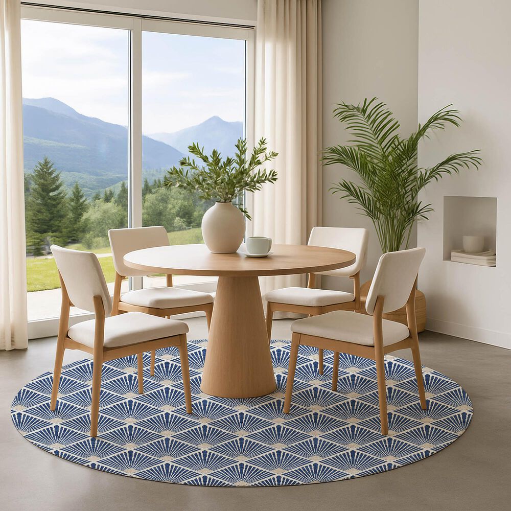 Dalyn Rug Company The Reserve TR9 Navy 8&#39; Round Indoor/Outdoor Area Rug, , large
