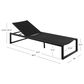 Linon Home Decor Holland Patio Chaise Lounge in Black, , large