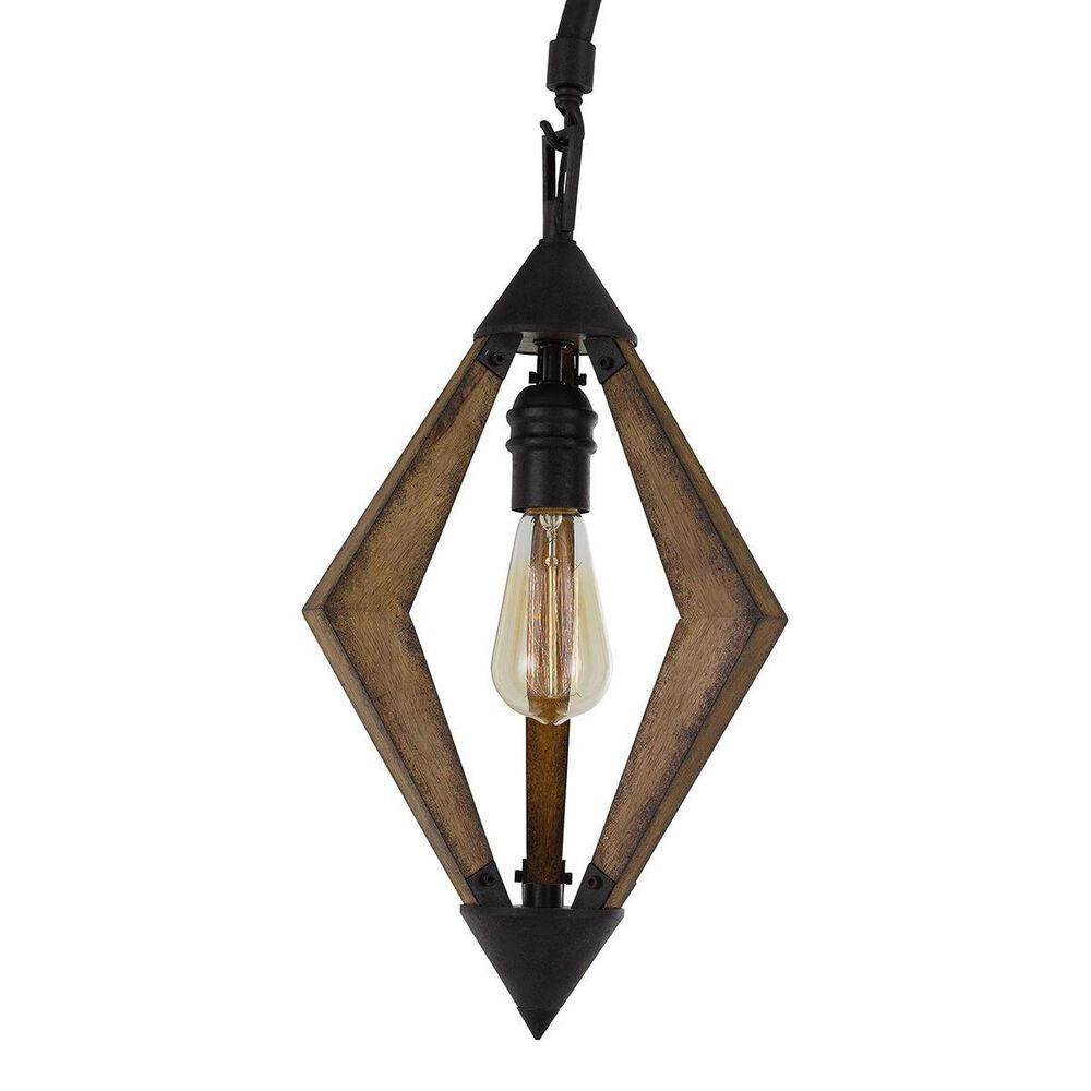 Cal Lighting Valence Floor Lamp in Black/Wood, , large