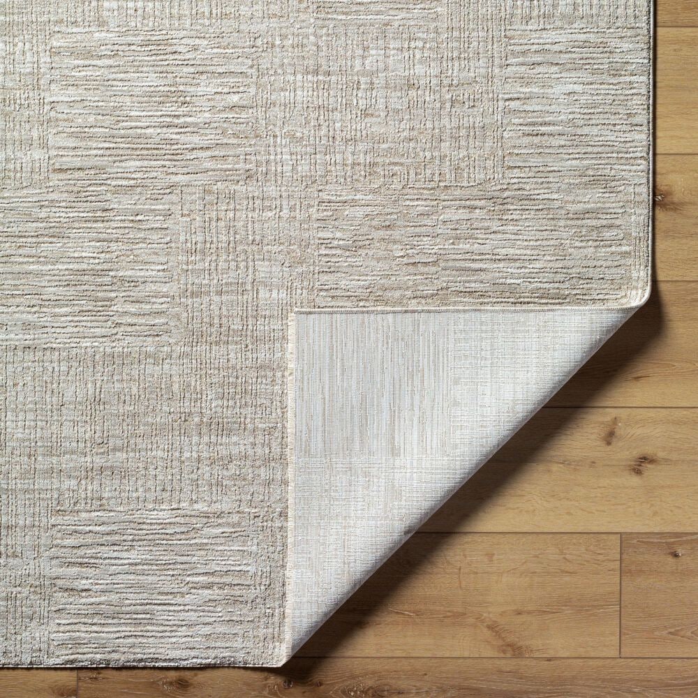 Surya Masterpiece Light Gray, Medium Gray and Cream 2&#39;7&quot; x 10&#39; Runner, , large