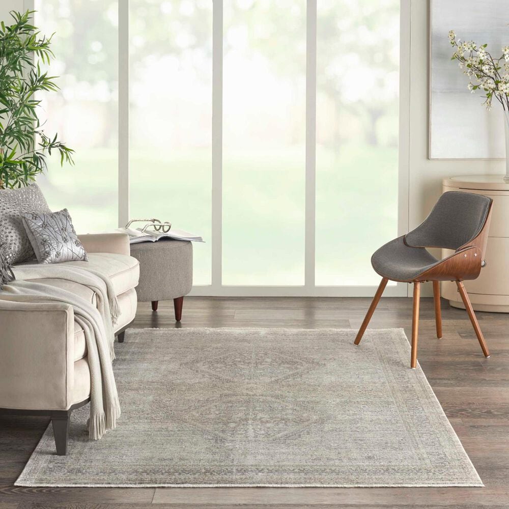 Nourison Starry Nights STN04 5&#39; x 7&#39; Cream and Grey Area Rug, , large