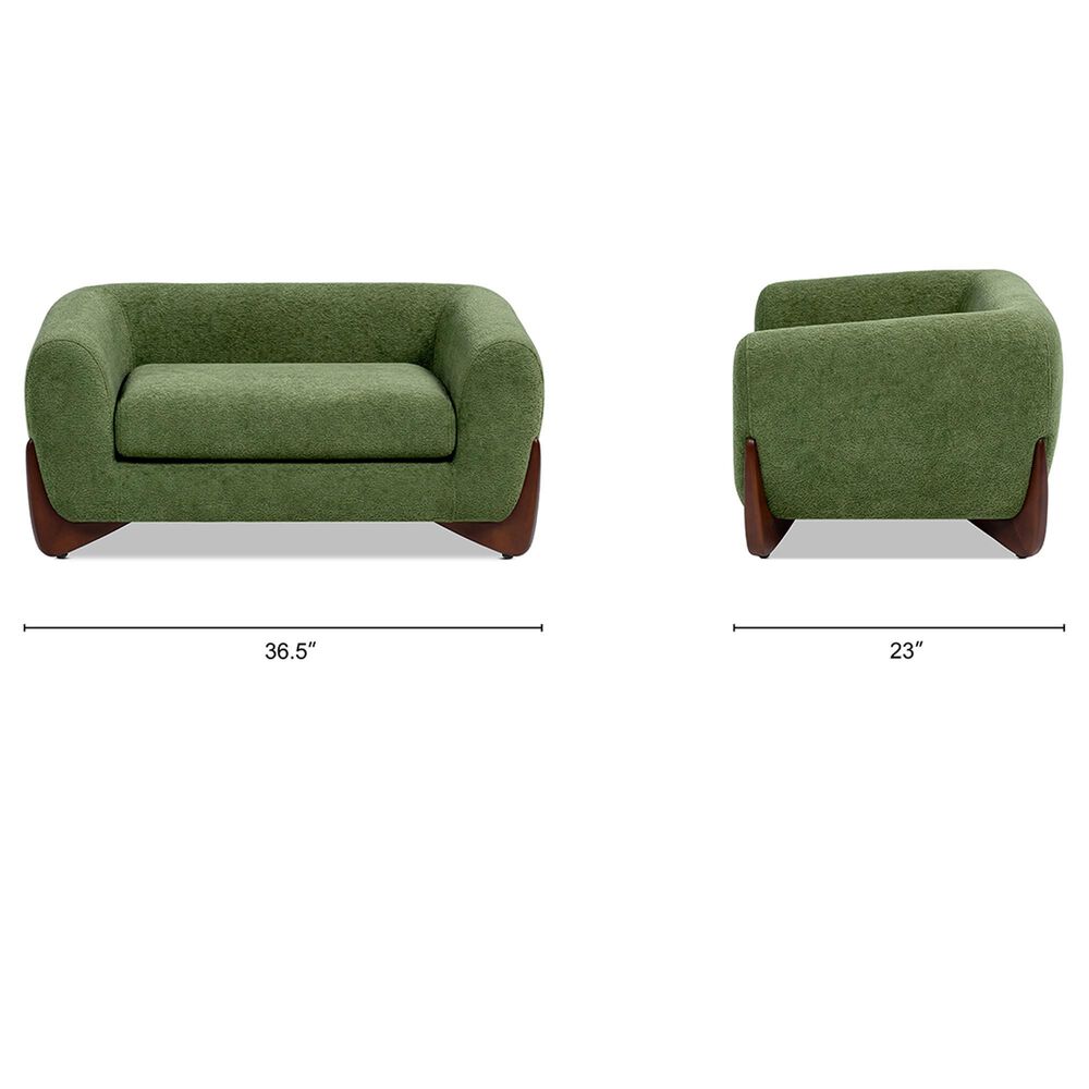 Jennifer Taylor Home Louie Alpine 36.5" Medium Sherpa Dog Sofa Bed in Moss Green, , large