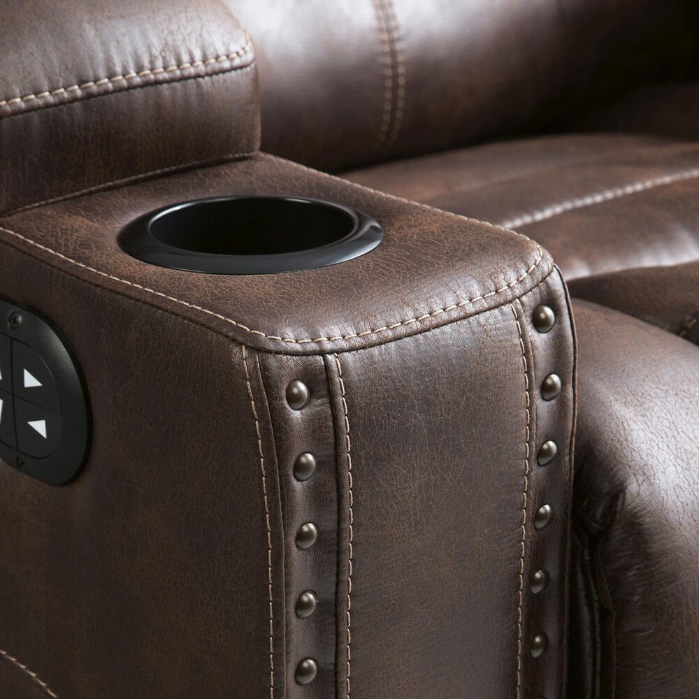 Ashley Owner&#39;s Box Power Reclining Sofa in Thyme, , large