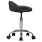 Impressions Vanity Shauna Swivel Vanity Stool with Black Cushion in Silver, , large