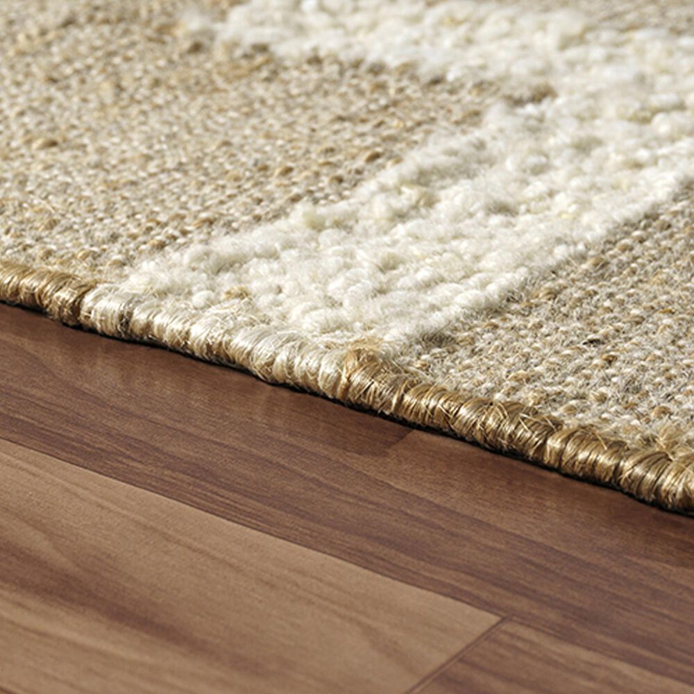 L&amp;R Resources Geoblend Geometric 2&#39;6&quot; x 8&#39; Natural and Ivory Runner, , large