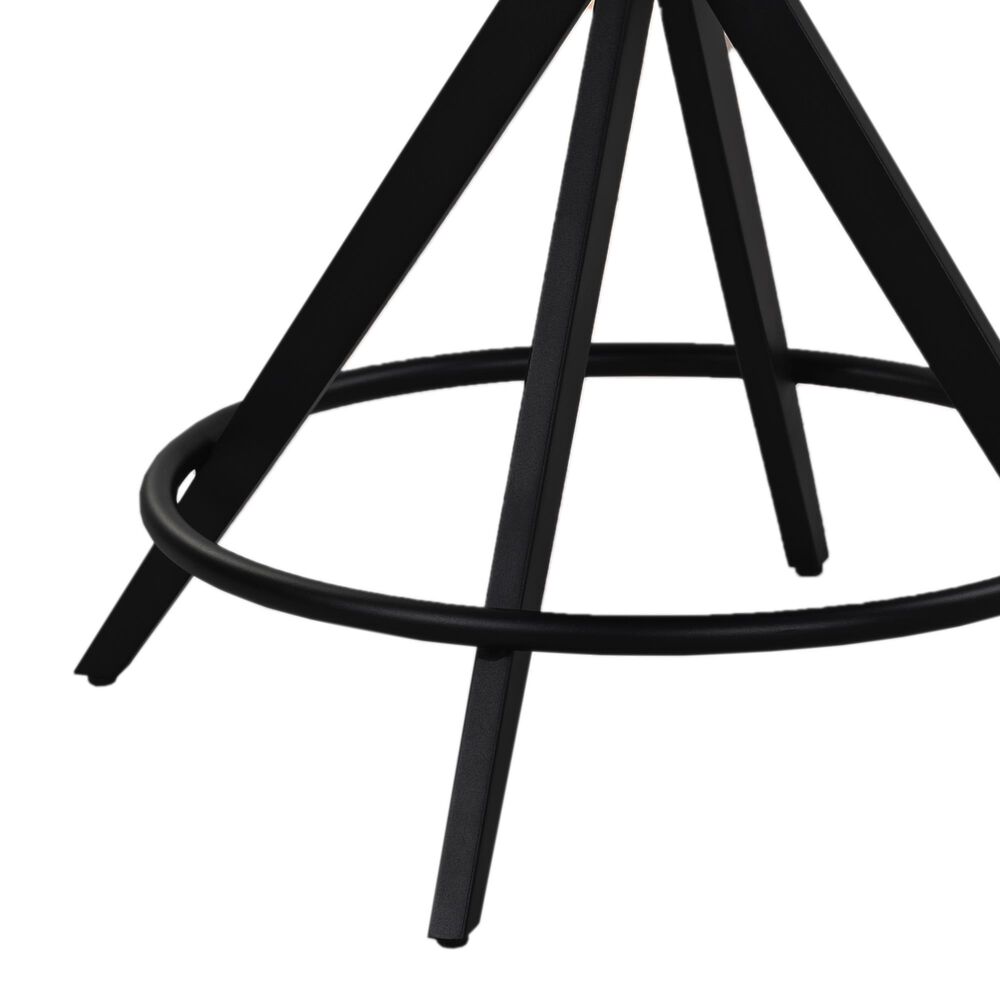 Porter Designs Stansberry Swivel Counter Stool with Cream Cushion in Black, , large