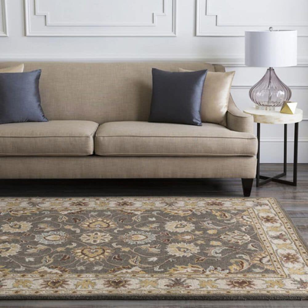 Surya Caesar CAE-1005 7&#39;6&quot; x 9&#39;6&quot; Charcoal and Khaki Area Rug, , large