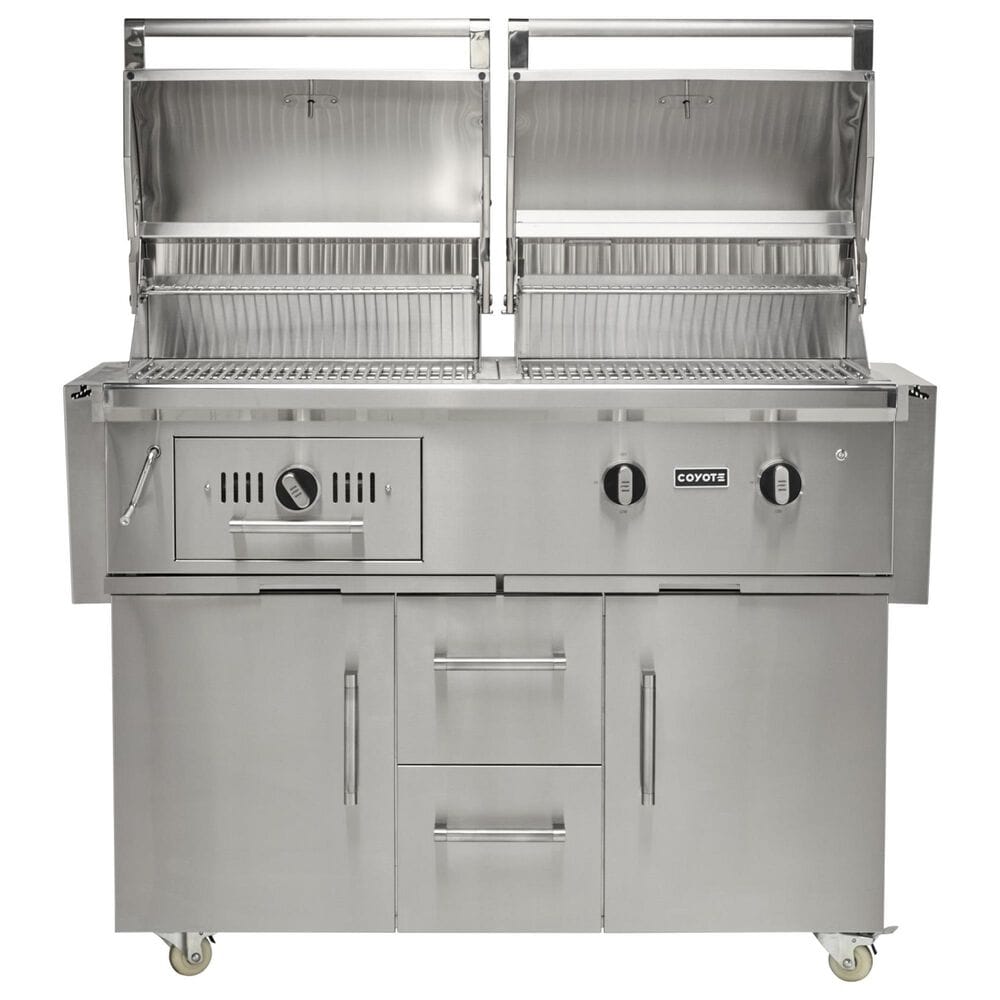 Coyote Outdoor 50&quot; Hybrid Built-In Natural Gas Grill in Stainless Steel, , large