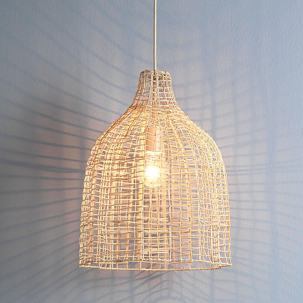 Jamie Young Direct Ship Loom 1-Light Pendant in Cream, , large