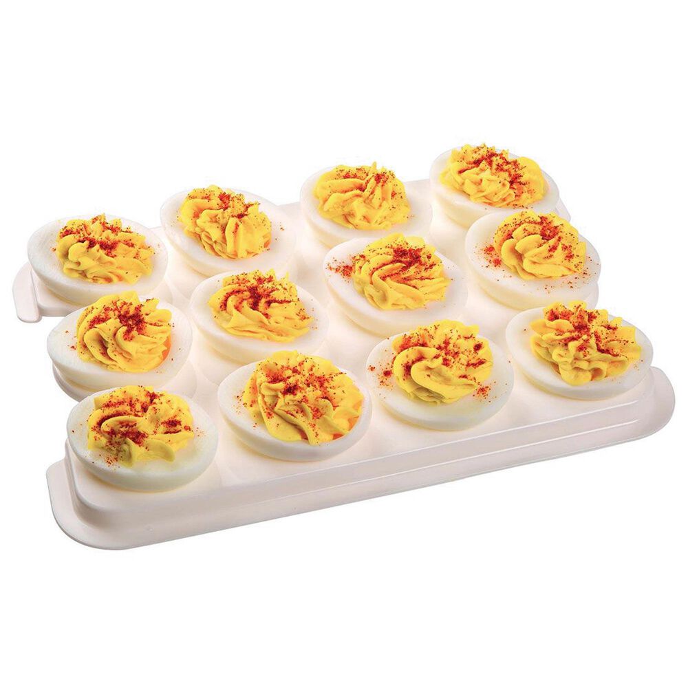 Progressive SnapLock Collapsible Deviled Egg Carrier for 24 Eggs in Clear, , large