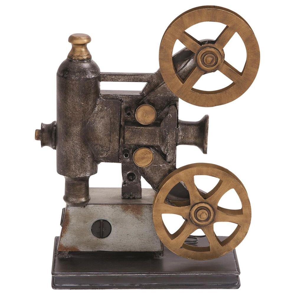 Maple and Jade Camera Film Decorative Sculpture in Weathered Black and Bronze, , large