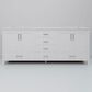 Lexora Home Jacques 72" Double Bathroom Vanity in White with 2 cm White Quartz Top and Rectangular Sinks, , large