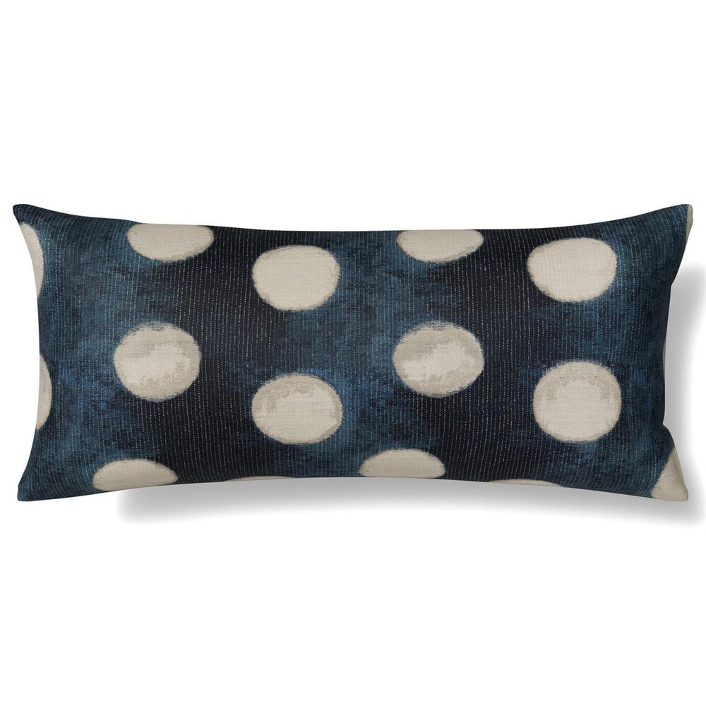 Ann Gish Eclipse 16" x 36" Lumbar Throw Pillow in Blue and Silver, , large