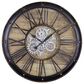 Yosemite Home Decor Venetian Woodgrain Gear Clock in Brown and Bronze, , large