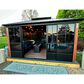 HOMLUX 12" x 14" Outdoor Hardtop Sunroom Gazebo with Aluminum Frame in Black, , large
