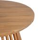 Hearth and Haven Outdoor Round Coffee Table with Slatted Base in Light Teak, , large