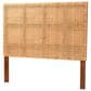 Baxton Studio Lesia Queen Standalone Headboard in Light Honey and Red Teak, , large
