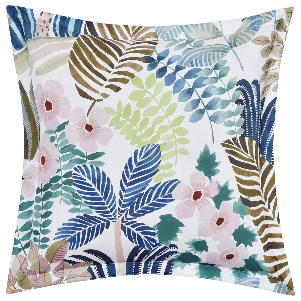 J. Queen New York Rainforest 18" Square Throw Pillow in Teal, , large