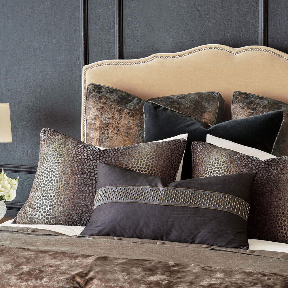 Eastern Accents Priscilla 21&quot; x 37&quot; King Pillow Sham in Wayland Cocoa and Edris Charcoal, , large
