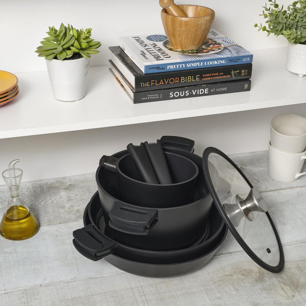 Power A Noir 7-Piece Nonstick Cookware Set in Black, , large