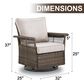 Sunwell Garden Patio Swivel Glider Chair in Beige (Set of 2), , large