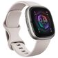 Fitbit Sense 2 Advanced Health Smartwatch Platinum Aluminum Case with Lunar White Band, , large